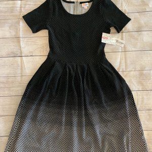 LuLaRoe Polka Dot Dipped Amelia Dress - Size Small - NWT